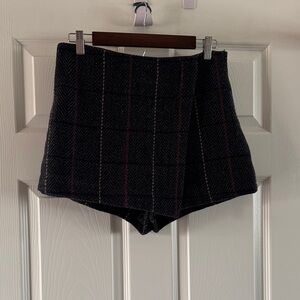 Plaid Black Women's Shorts
